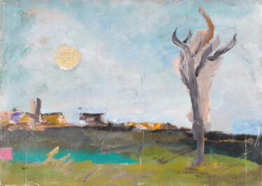 Pintura titulada "Tree across the sky…" por Tonino Gottarelli, Obra de arte original, Acrílico