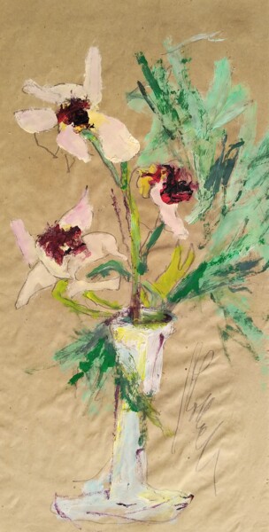 Painting titled "Flowers, testimonie…" by Tonino Gottarelli, Original Artwork, Acrylic