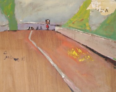 Painting titled "The road of yesterd…" by Tonino Gottarelli, Original Artwork, Acrylic
