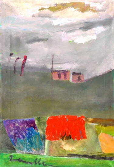 Painting titled "The colour of rain" by Tonino Gottarelli, Original Artwork, Acrylic