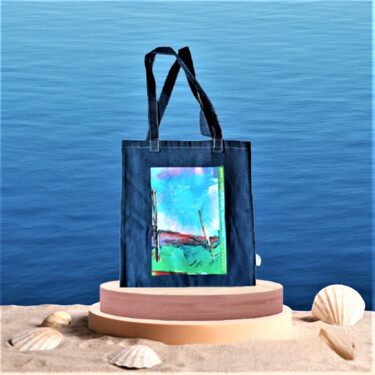 Textile Art titled "Borsa shopper traco…" by Tonino Gottarelli, Original Artwork, Fabric