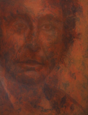 Peinture intitulée "autoportrait" par Antonio Brusadelli, Œuvre d'art originale, Huile Monté sur Panneau de bois