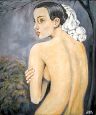 Painting titled "Baigneuse" by Tonio Klay, Original Artwork, Oil