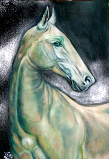 Painting titled "Silver" by Tonio Klay, Original Artwork, Oil