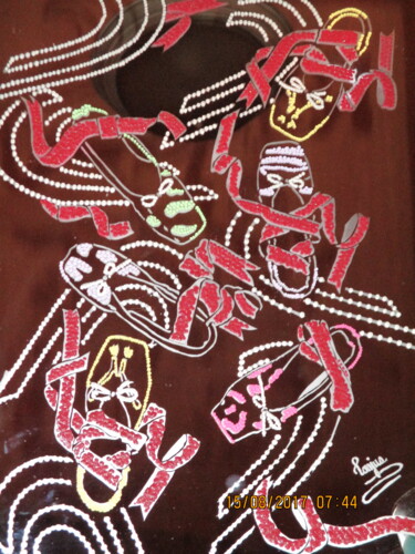 Peinture intitulée "Dancing Shoes" par Tonjua Lyles, Œuvre d'art originale, Acrylique