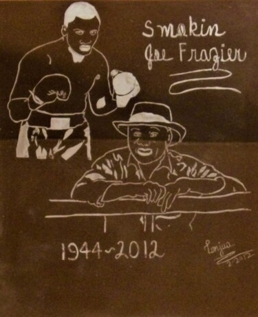 Schilderij getiteld "Smokin Joe Frazier:…" door Tonjua Lyles, Origineel Kunstwerk, Acryl
