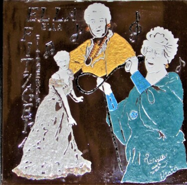 Pittura intitolato "Ella Fitzgerald a T…" da Tonjua Lyles, Opera d'arte originale, Acrilico