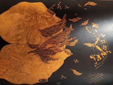 Zeichnungen mit dem Titel "Heal These Broken W…" von Tonjua Lyles, Original-Kunstwerk, Scratchboard