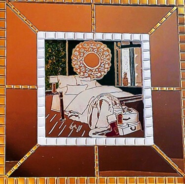 Peinture intitulée "Calm and Serene" par Tonjua Lyles, Œuvre d'art originale, Acrylique Monté sur Verre