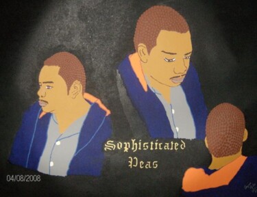 Painting titled "Sophisticated Peas" by Tonjua Lyles, Original Artwork