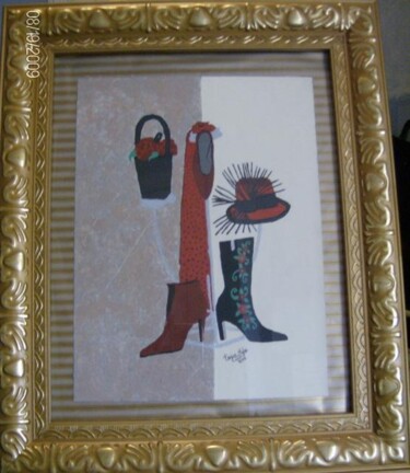 Painting titled "Vintage Charm" by Tonjua Lyles, Original Artwork, Acrylic