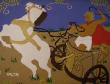 Peinture intitulée "Gary's Chariot" par Tonjua Lyles, Œuvre d'art originale, Autre