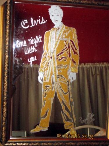 Painting titled "Elvis, One Night Wi…" by Tonjua Lyles, Original Artwork, Acrylic