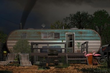 Digitale Kunst mit dem Titel "tornado magnet" von J Tonkin, Original-Kunstwerk, 3D Modellierung