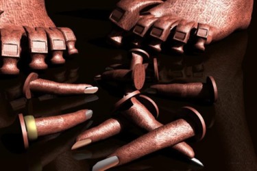 Arts numériques intitulée "finger nails and ha…" par J Tonkin, Œuvre d'art originale, Modélisation 3D