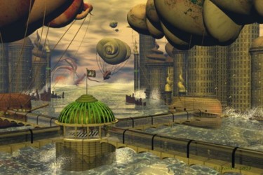 Digital Arts titled "port aqua nimbus" by J Tonkin, Original Artwork, 3D Modeling