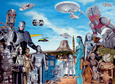 Digital Arts titled "The world of Sci Fi" by Tony Baños, Original Artwork, Digital Painting