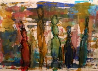 Painting titled "Unit #1050  “Ladies…" by Tony Caruso, Original Artwork, Acrylic