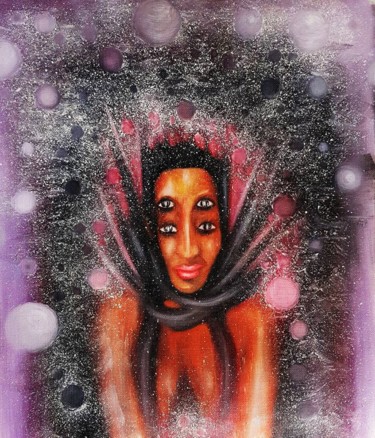 Painting titled "True heart of Afric…" by Psyrius, Original Artwork, Oil