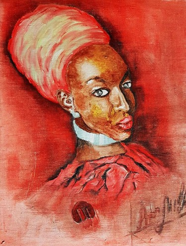 Painting titled "Africa dreaming" by Psyrius, Original Artwork, Oil