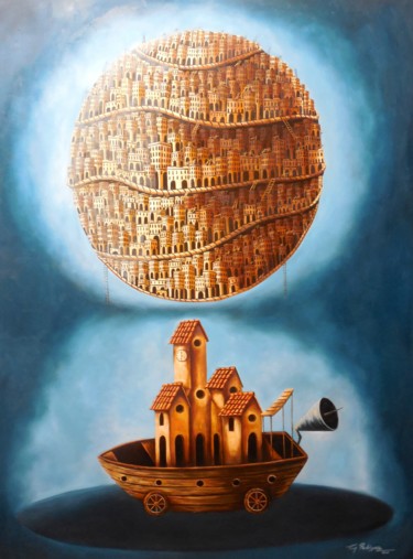 Painting titled "Mysteries of a long…" by Tony Rodriguez(Juan Antonio Rodriguez Ol, Original Artwork, Oil