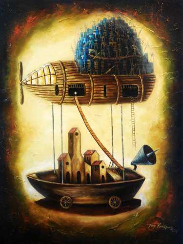 Peinture intitulée "Hibridization" par Tony Rodriguez(Juan Antonio Rodriguez Ol, Œuvre d'art originale, Huile