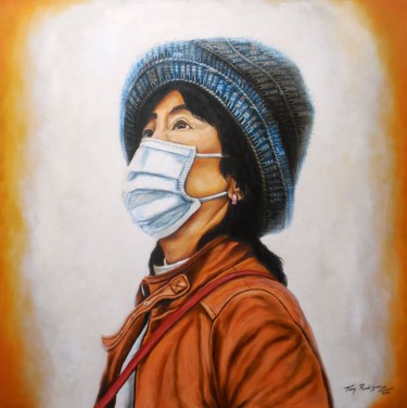 Malerei mit dem Titel "In times of coronav…" von Tony Rodriguez(Juan Antonio Rodriguez Ol, Original-Kunstwerk, Öl