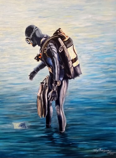 Pintura titulada "I will exhaust unti…" por Tony Rodriguez(Juan Antonio Rodriguez Ol, Obra de arte original, Oleo