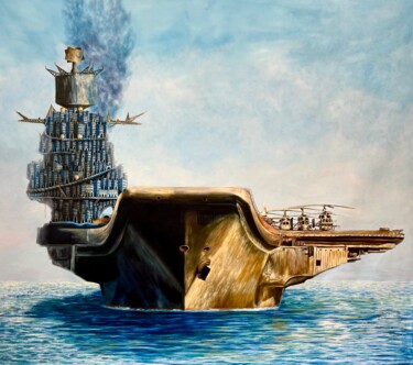 Malerei mit dem Titel "Matthew 24:6-8" von Tony Rodriguez(Juan Antonio Rodriguez Ol, Original-Kunstwerk, Öl