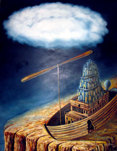 Painting titled "the-return-of-god-2…" by Tony Rodriguez(Juan Antonio Rodriguez Ol, Original Artwork, Oil