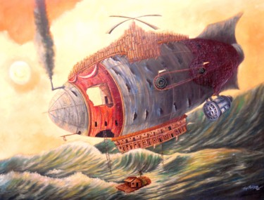 Malerei mit dem Titel "El Rescate" von Tony Rodriguez(Juan Antonio Rodriguez Ol, Original-Kunstwerk, Öl