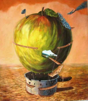 Painting titled "the-big-apple-140-x…" by Tony Rodriguez(Juan Antonio Rodriguez Ol, Original Artwork, Oil