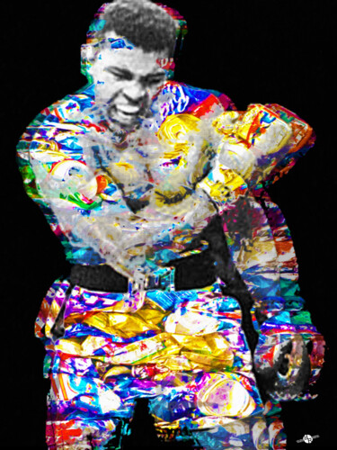 Painting titled "Cassius Clay Muhamm…" by Tony Rubino, Original Artwork, Acrylic