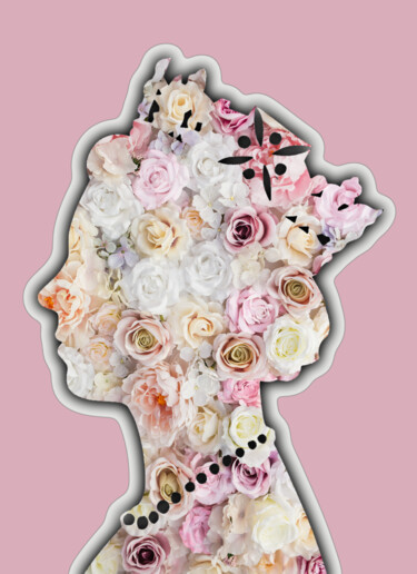 "Queen Elizabeth Flo…" başlıklı Kolaj Tony Rubino tarafından, Orijinal sanat, Akrilik