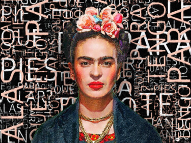 Malerei mit dem Titel "Frida Kahlo" von Tony Rubino, Original-Kunstwerk, Acryl
