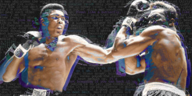 Malerei mit dem Titel "Muhammad Ali" von Tony Rubino, Original-Kunstwerk, Acryl