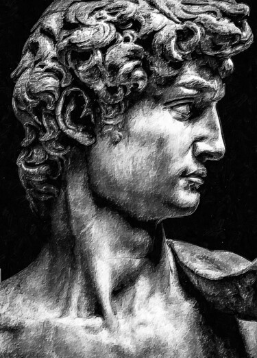 Malerei mit dem Titel "David Michelangelo…" von Tony Rubino, Original-Kunstwerk, Acryl