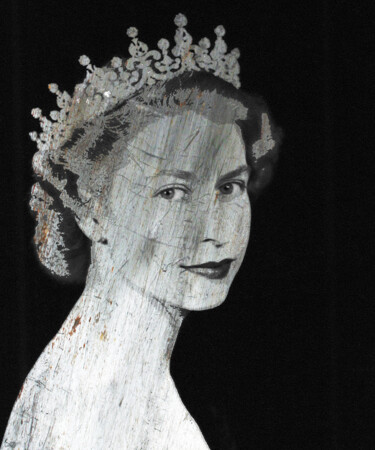Pintura titulada "Iron Queen Elizabeth" por Tony Rubino, Obra de arte original, Acrílico Montado en Bastidor de camilla de m…