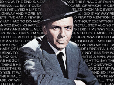 Painting titled "Frank Sinatra And L…" by Tony Rubino, Original Artwork, Acrylic Mounted on Wood Stretcher frame