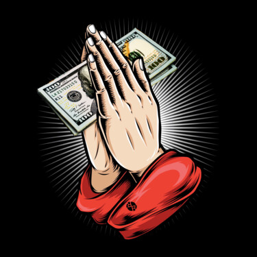 Картина под названием "Rubino Money Callin…" - Tony Rubino, Подлинное произведение искусства, Акрил Установлен на Деревянная…