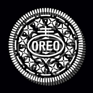 Картина под названием "Oreo Cookie 2" - Tony Rubino, Подлинное произведение искусства, Акрил Установлен на Деревянная рама д…