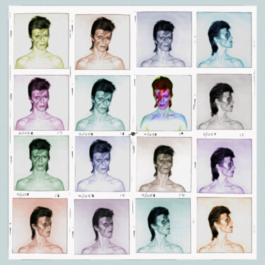 Pittura intitolato "David Bowie Pop Rep…" da Tony Rubino, Opera d'arte originale, Acrilico Montato su Telaio per barella in…