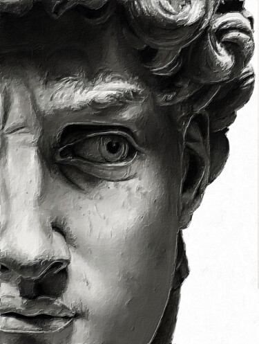 Pintura titulada "David Michelangelo…" por Tony Rubino, Obra de arte original, Acrílico Montado en Bastidor de camilla de ma…