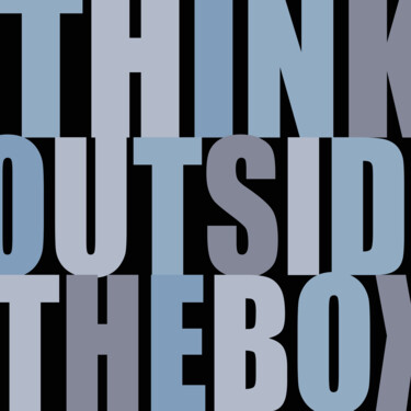 Pittura intitolato "Think Outside The B…" da Tony Rubino, Opera d'arte originale, Acrilico Montato su Telaio per barella in…