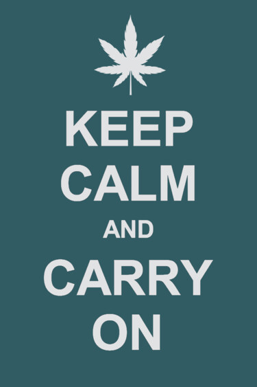 Painting titled "Keep Calm And Carry…" by Tony Rubino, Original Artwork, Acrylic Mounted on Wood Stretcher frame