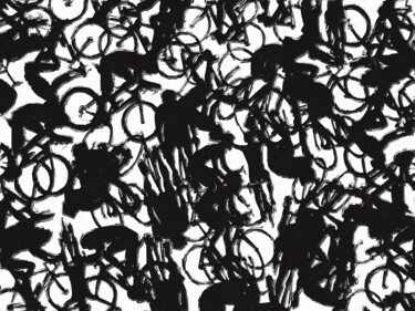 Pintura intitulada "Bike Bicycle Cyclin…" por Tony Rubino, Obras de arte originais, Acrílico Montado em Armação em madeira
