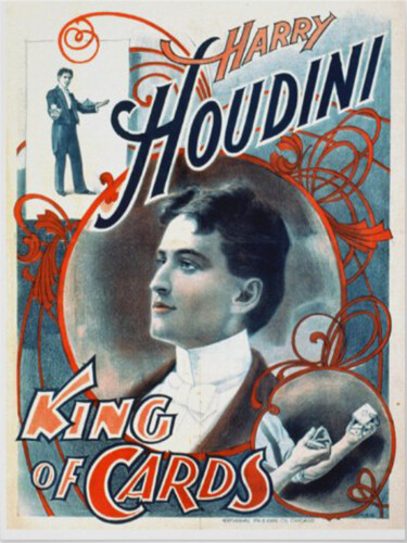 "Harry Houdini Magic…" başlıklı Tablo Tony Rubino tarafından, Orijinal sanat, Akrilik Ahşap Sedye çerçevesi üzerine monte ed…