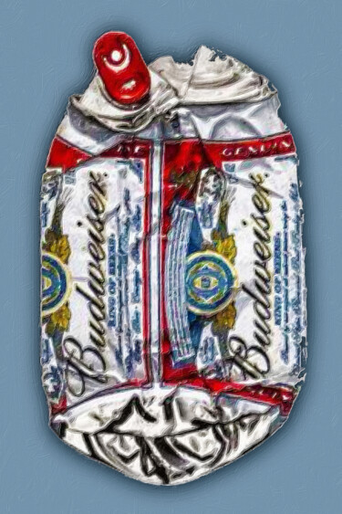 Painting titled "Bud Budweiser Crush…" by Tony Rubino, Original Artwork, Acrylic Mounted on Wood Stretcher frame