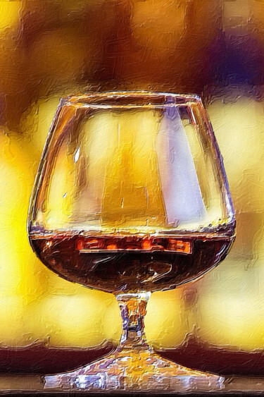 Painting titled "Brandy Snifter Cord…" by Tony Rubino, Original Artwork, Acrylic Mounted on Wood Stretcher frame