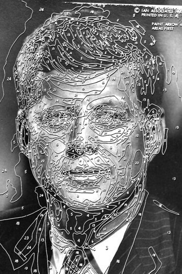 Картина под названием "John F Kennedy Pain…" - Tony Rubino, Подлинное произведение искусства, Акрил Установлен на Деревянная…